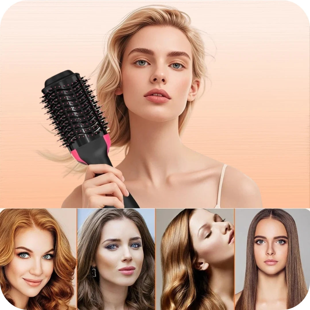 🔥 Cepillo LumiHair 3 en 1 – Seca, Alisa y Da Volumen en Minutos! 🔥