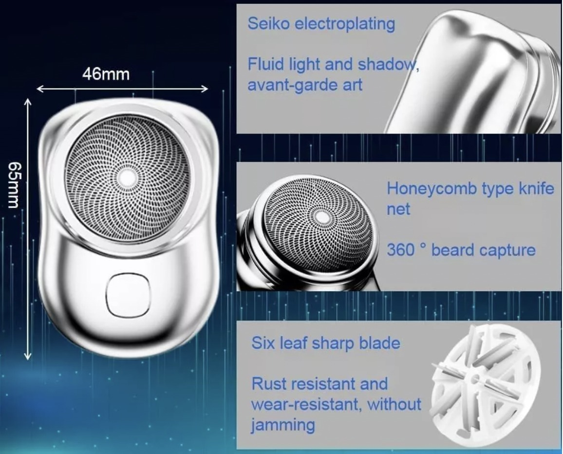 Mini Afeitadora Eléctrica Portátil usb